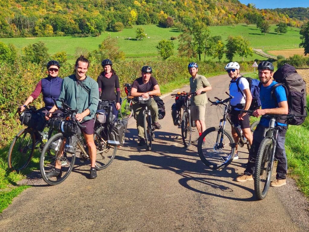 groupe de cyclistes du Bivouac